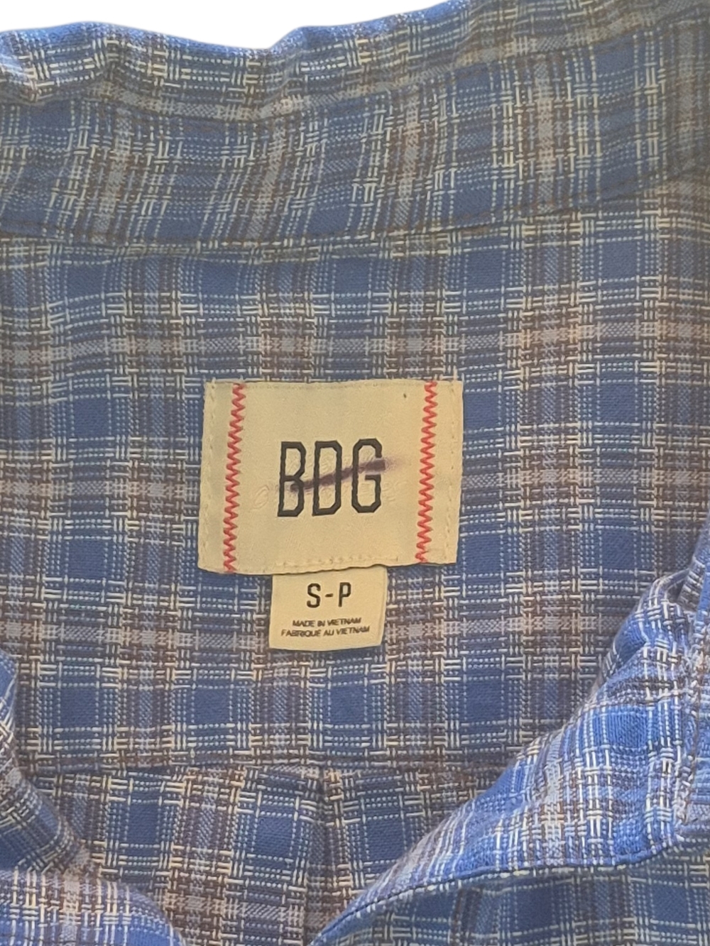 BDG Women's Spliced Dad Button-Down Shirt Sz S - Picture 6 of 6